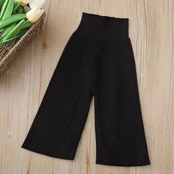 Milangel Pantalones pierna ancha en punto para niño otoño