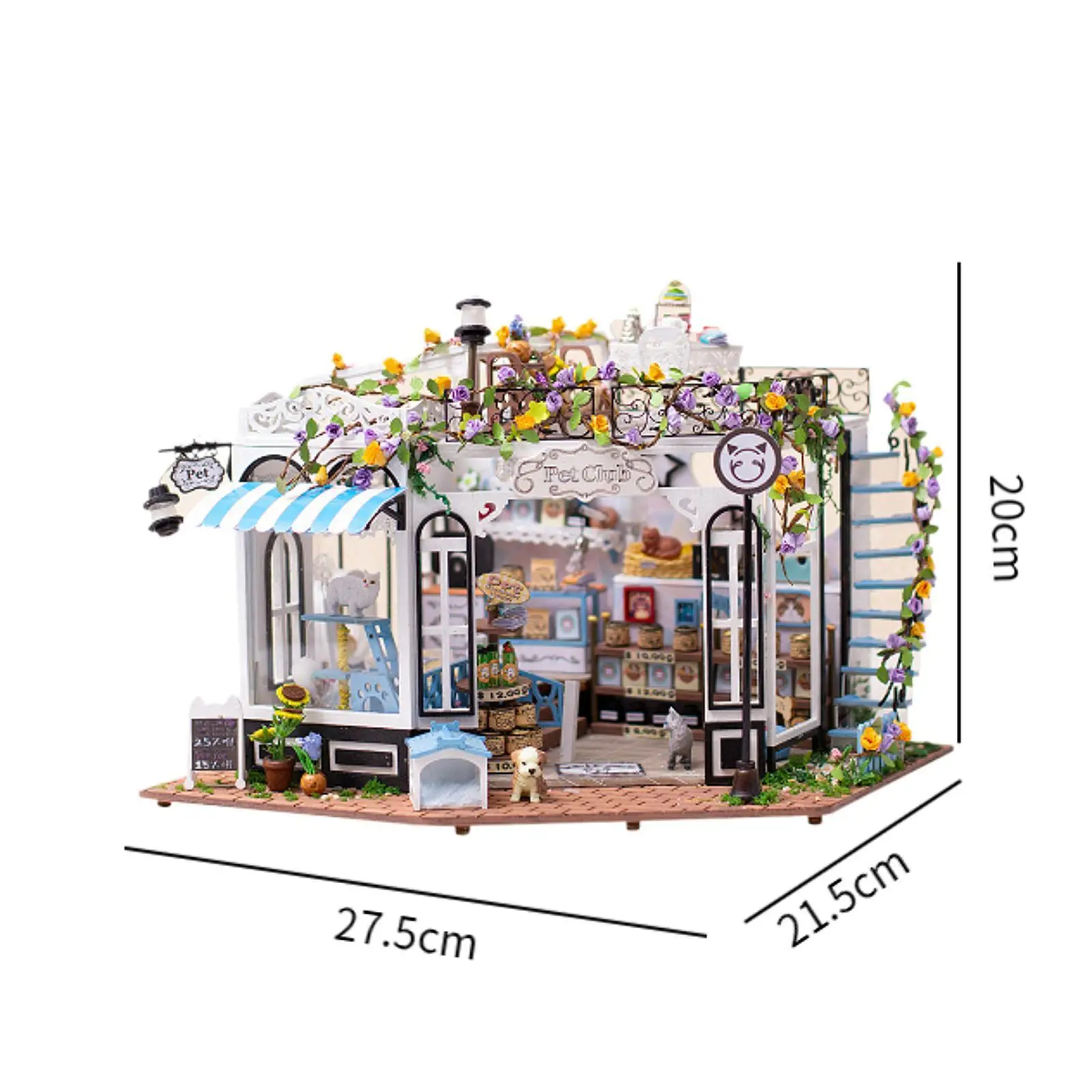 Casa de muñecas de madera en miniatura para manualidades - imagen 5