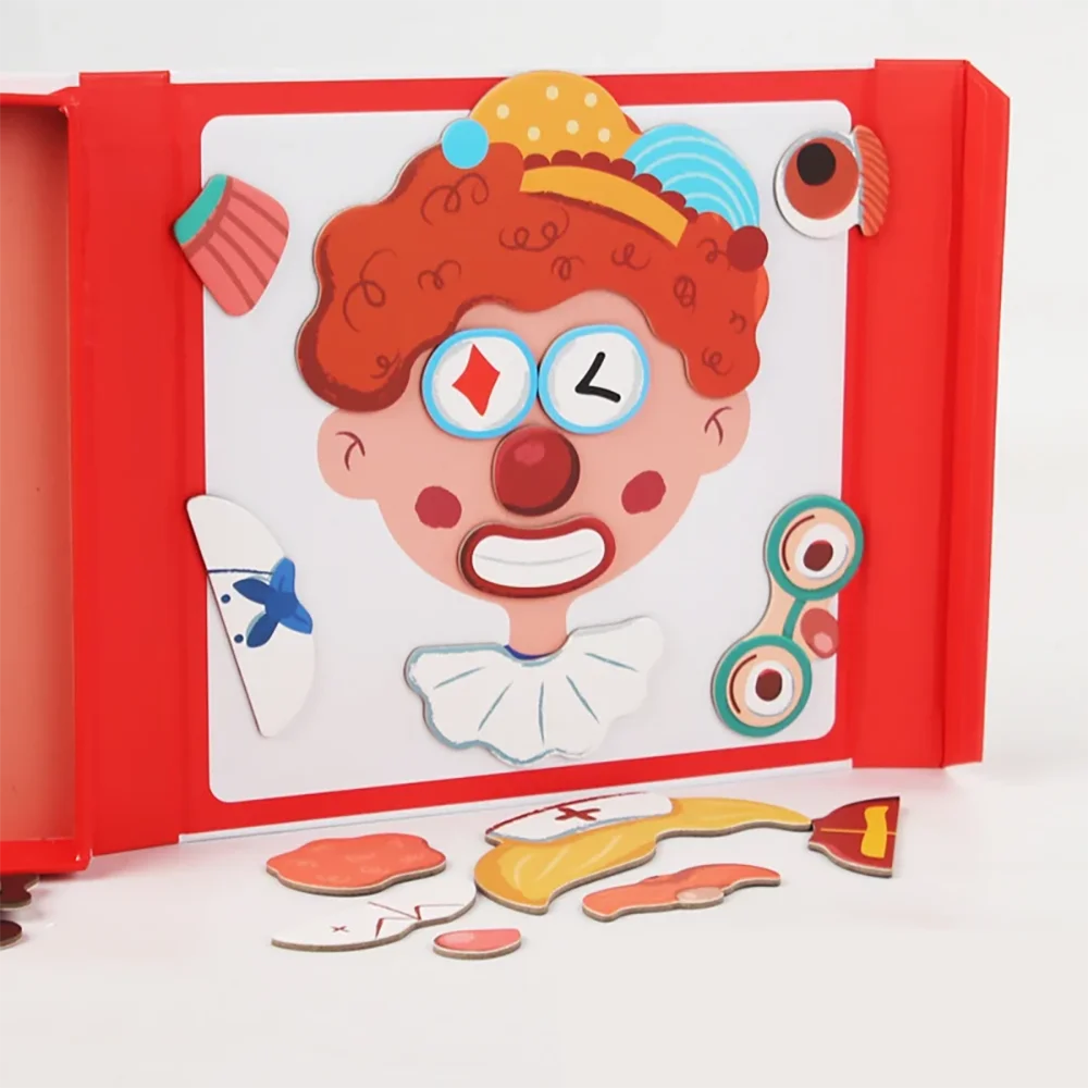 Puzle magnético Montessori en forma de libro con cara infantil - imagen 4