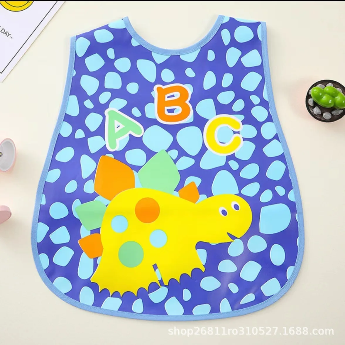 Babero impermeable reutilizable con estampado animal, antisuciedad - imagen 2