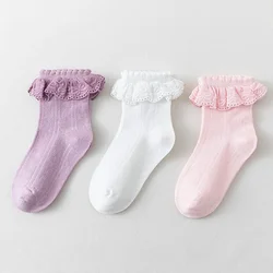 Calcetines volantes de algodón para niña – Cómodos para verano