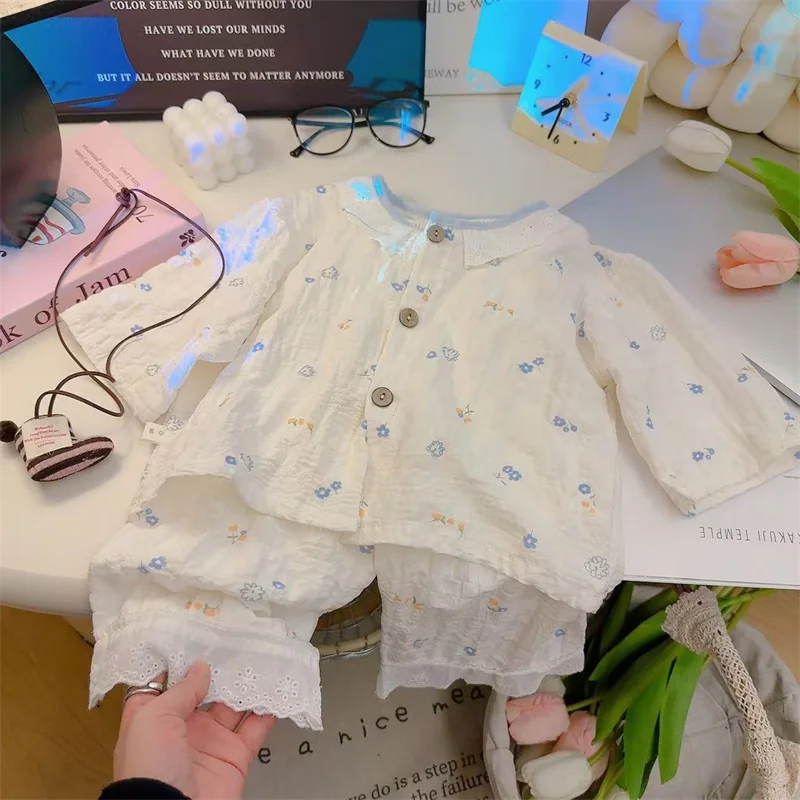 Conjunto de primavera para niñas pijama fino traje de verano