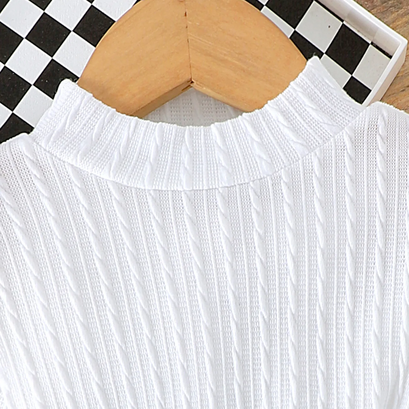 Conjunto de otoño para niña con top de manga larga y falda vaquera - imagen 2