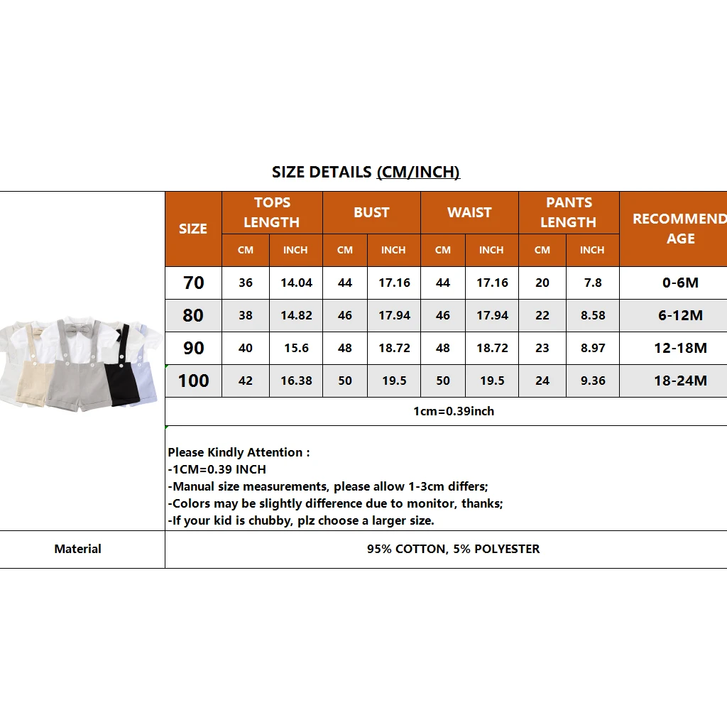Conjunto completo de minTraje formal para bebé con camisa y lazo