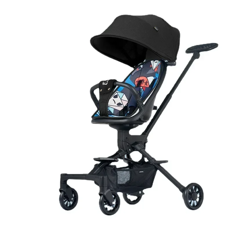 Cochecito reversible plegable de paseo con capota y ruedas - imagen 4