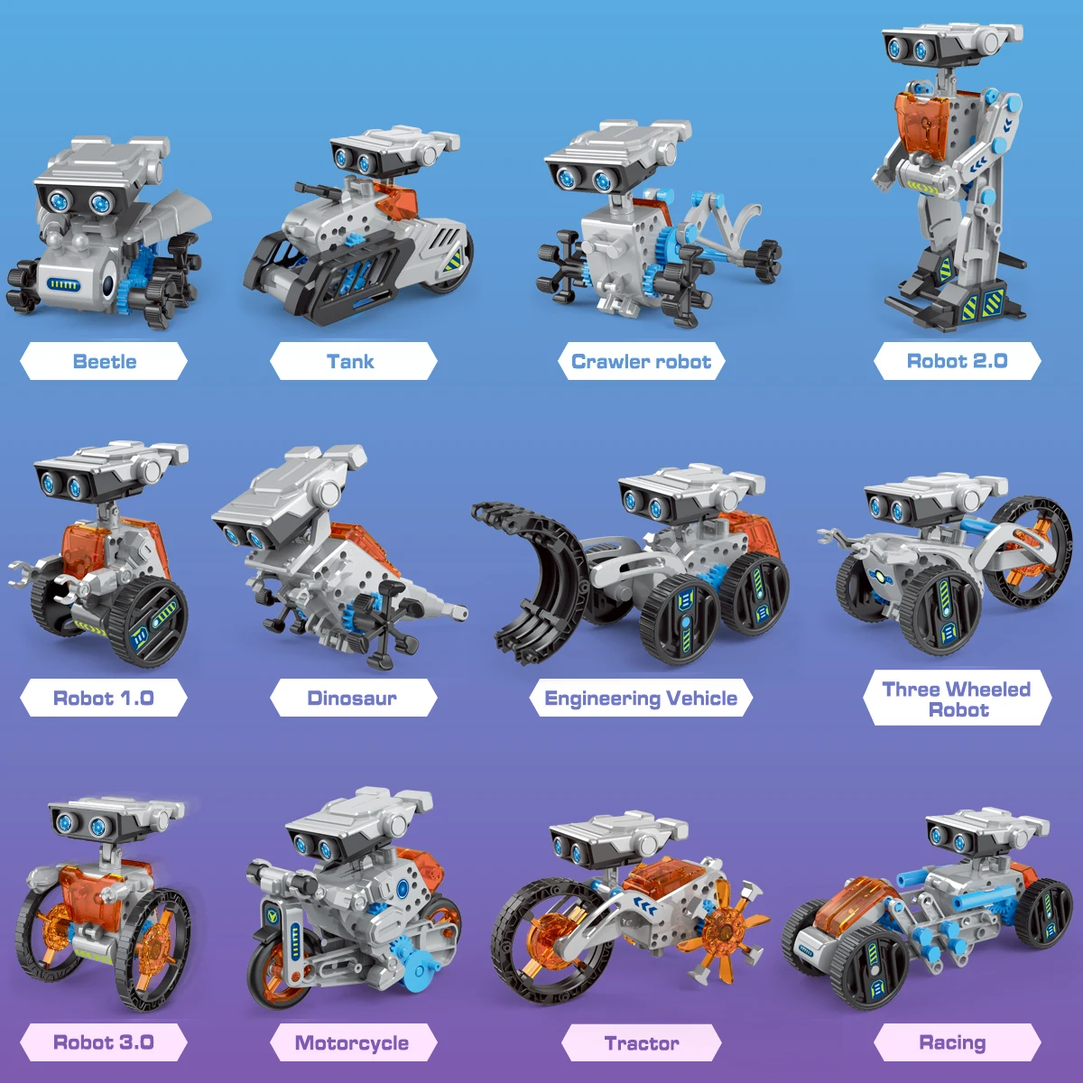 Robot Solar 12-en-1 – Kit de construcción educativo para niños - imagen 3