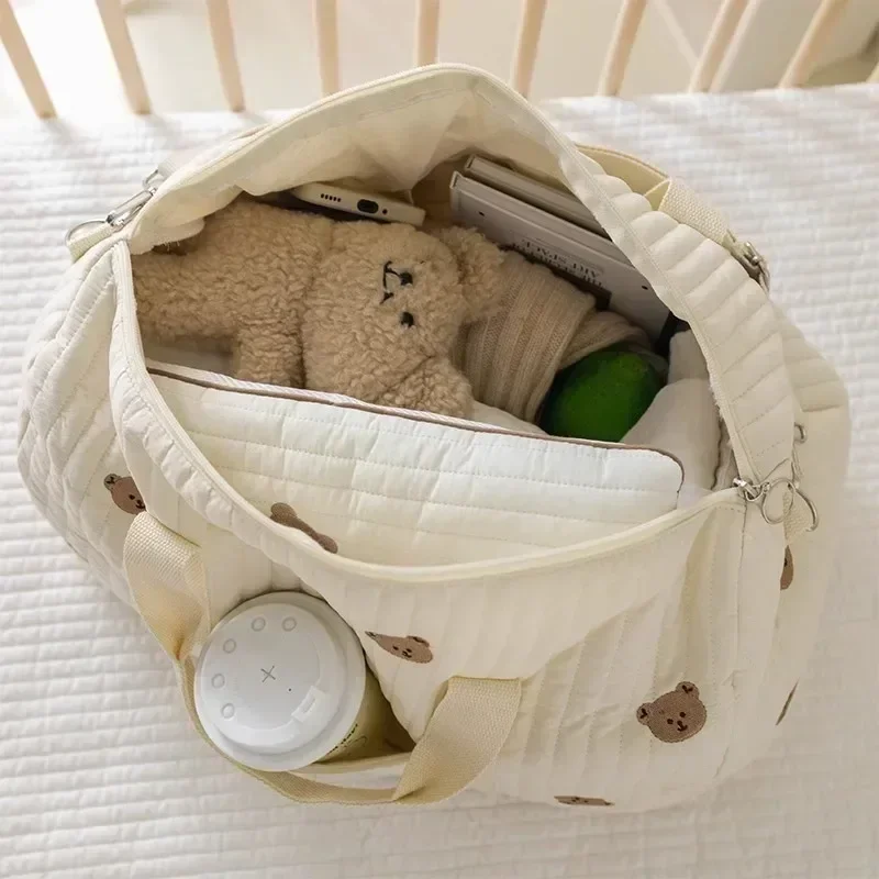 Bolso de mamá hombro con bordado osito y gran capacidad - imagen 5