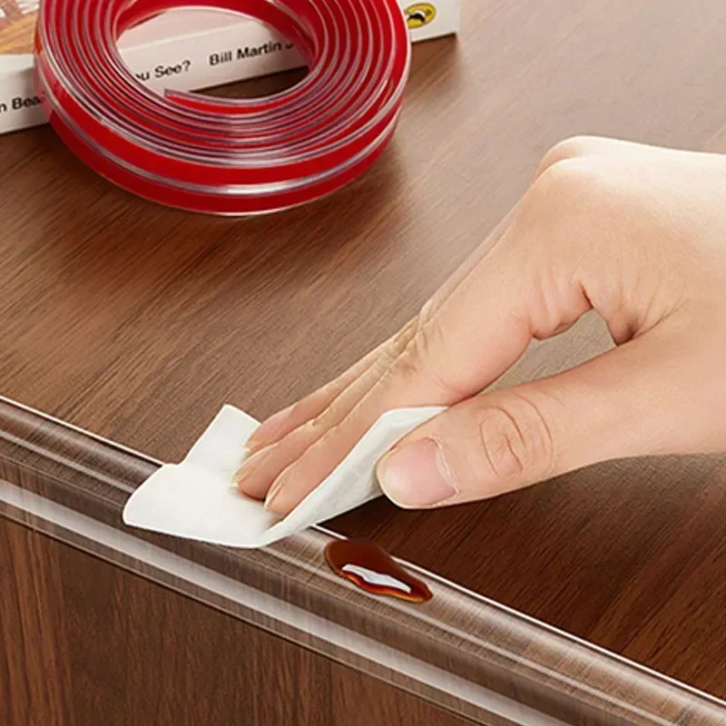 Protectores de esquinas en L transparentes de PVC – tira adhesiva - imagen 3
