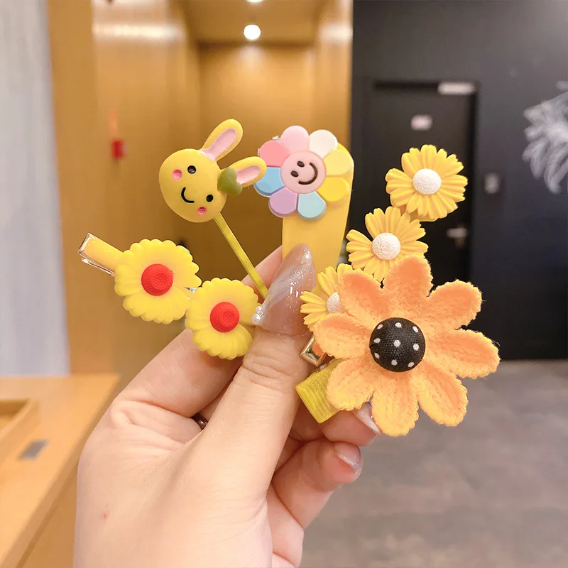 Conjunto de horquillas para bebé con flores, frutas y dibujos animados - imagen 5