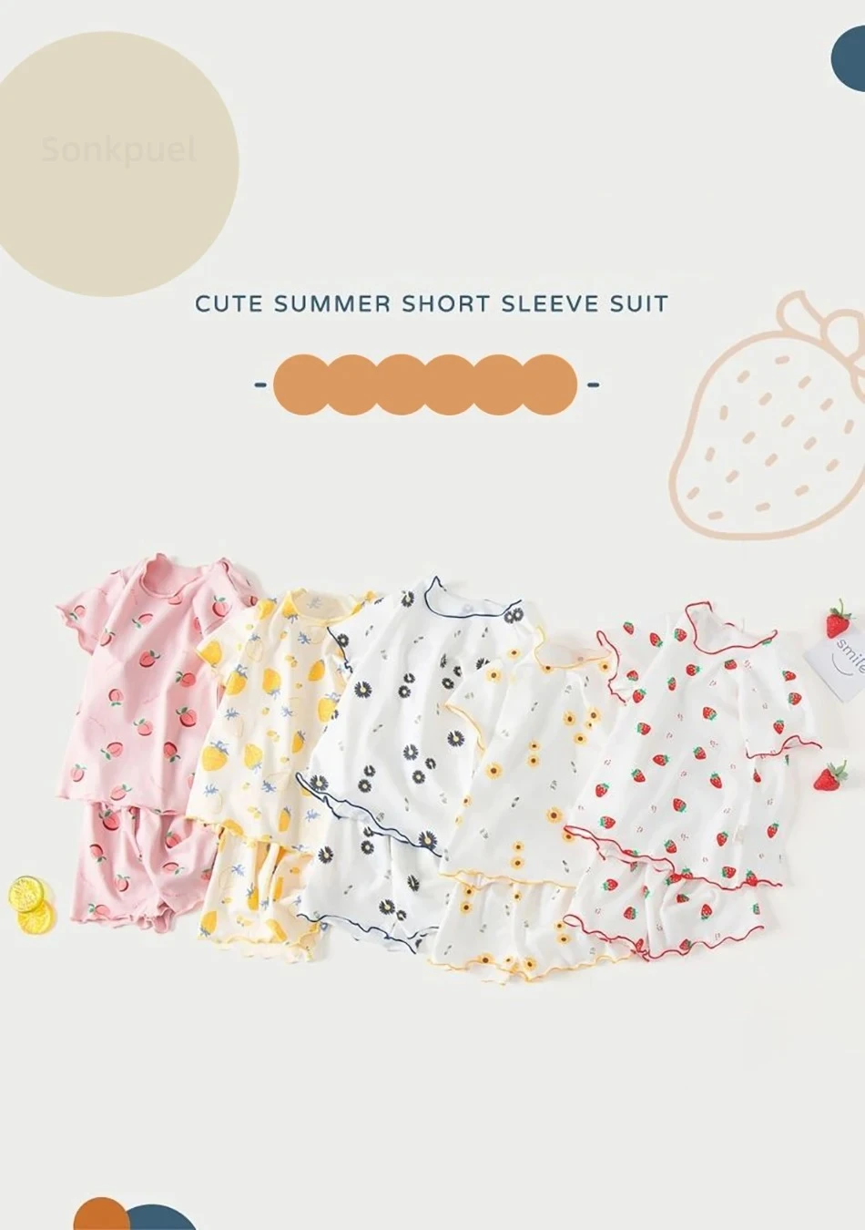 Conjunto completo pijama verano niña