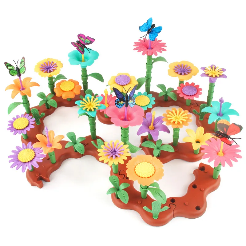 Bloques de construcción jardín de flores apilables para niños - imagen 4