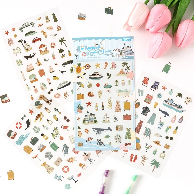 Pegatinas vintage decorativas para manualidades y álbum infantil - imagen 2