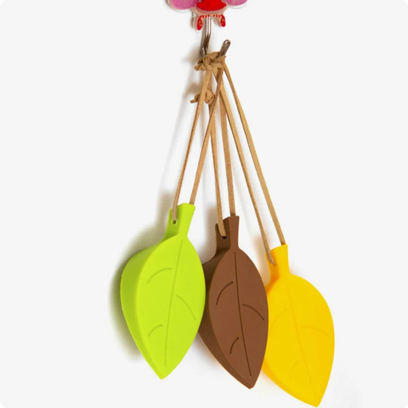 Tope de puerta de silicona antipellizcos para bebé - Forma hoja - imagen 4