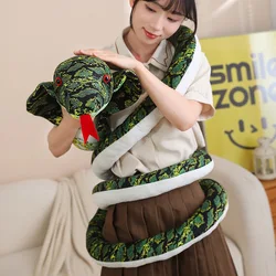 Serpiente de peluche realista en espiral, gran animal relleno