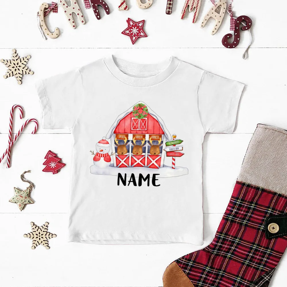 Camiseta de Navidad personalizada con nombre para niño y niña - imagen 3