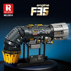 Bloques de construcción de motor turbofan para niños – modelo vertical