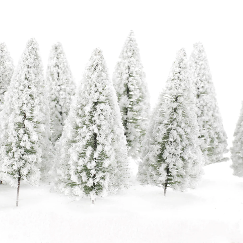 Diorama infantil invernal – Escenario nevado con árboles - imagen 2