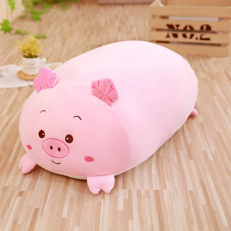 Almohada de peluche infantil con forma de gato y cerdo suave - imagen 4