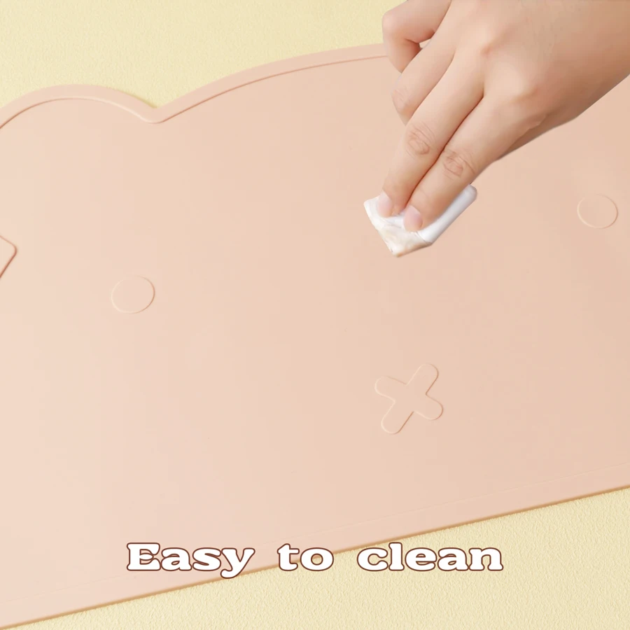 Mantel silicona para bebé – Impermeable con forma de oso - imagen 3