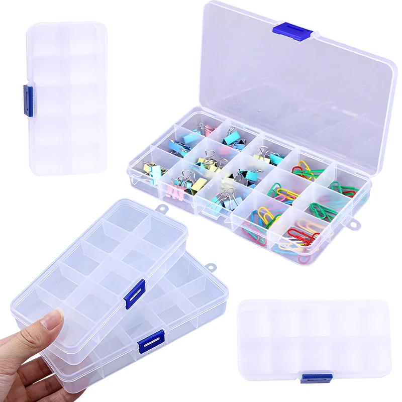 Caja organizadora transparente portátil para joyas y accesorios