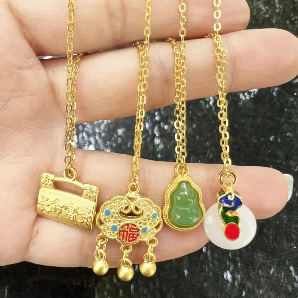 Collar infantil jade sintético con hebilla de bendición - imagen 2
