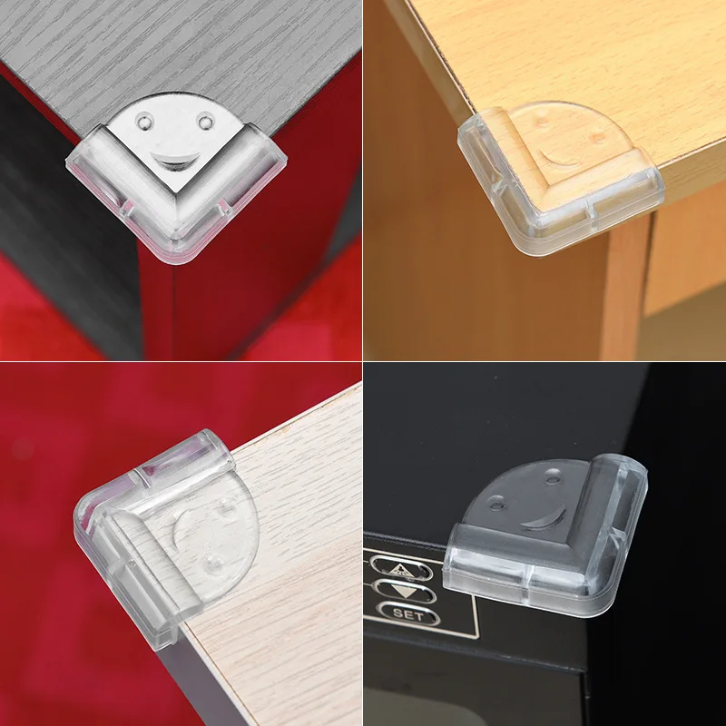 Protector anticolisión de mesa con esquinas de silicona transparente - imagen 4