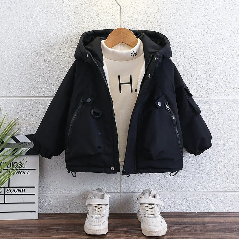 Abrigo acolchado cortavientos para niños – Chaqueta de algodón gruesa