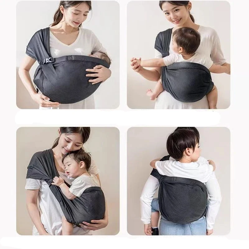 Portabebés ergonómico compacto con cinturón frontal para recién nacido - imagen 3