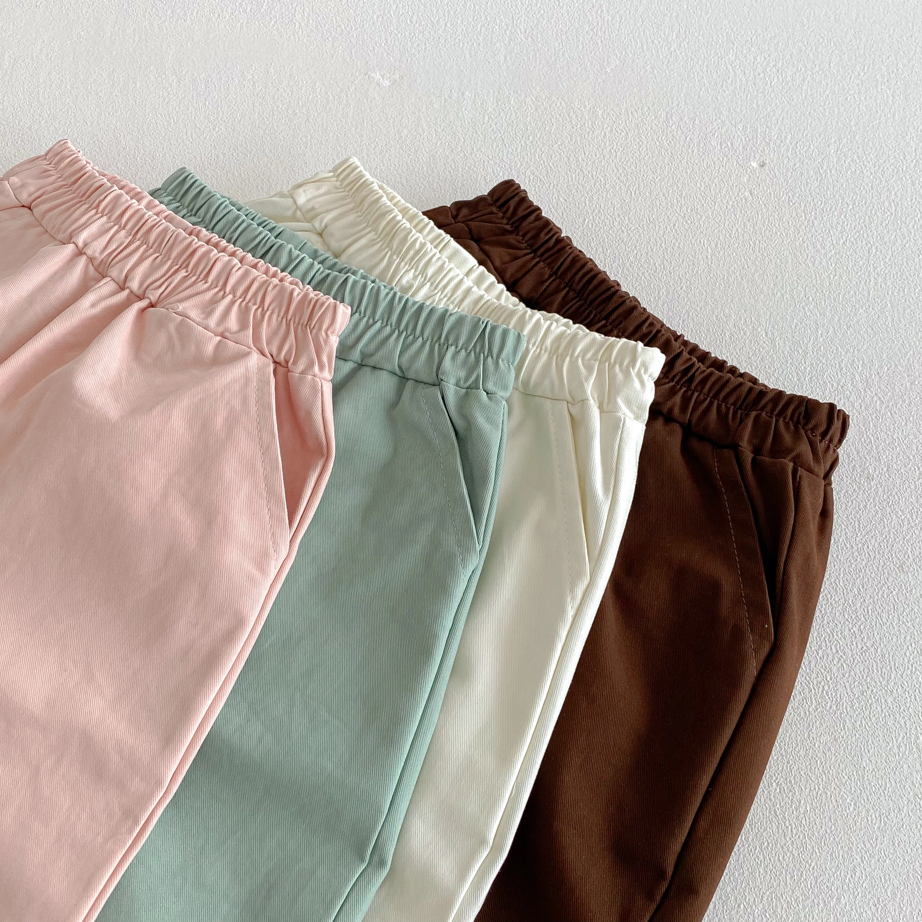 Pantalones para niños con bolsillo y cintura elástica primavera-verano - imagen 3