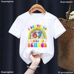 Camiseta arcoíris con helado divertida para niños y niñas