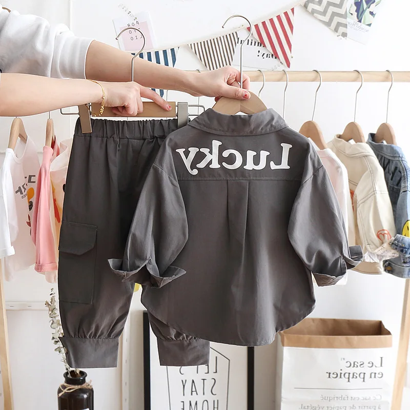 Conjunto de bebé con top letras y pantalón suelto estilo coreano - imagen 5