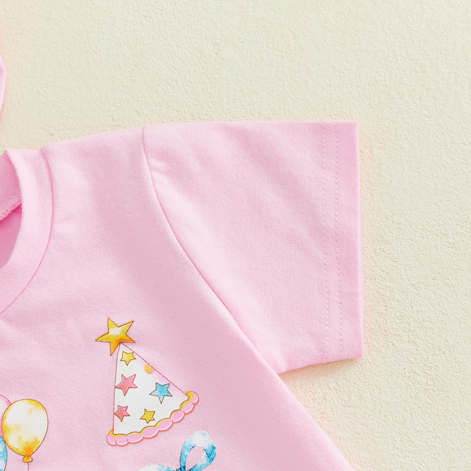 Conjunto de cumpleaños bebé niña con camiseta, falda tul y diadema - imagen 2