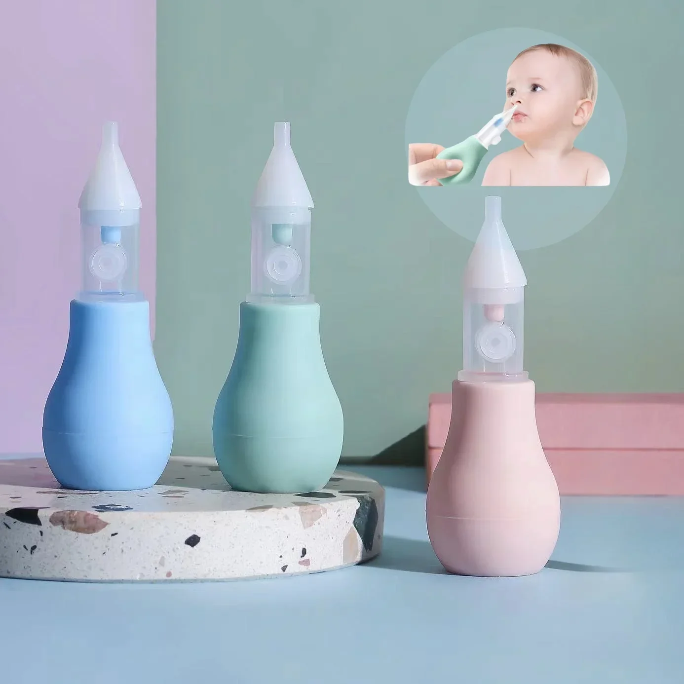 Aspirador nasal para bebé con irrigación suave y cuidado higiénico