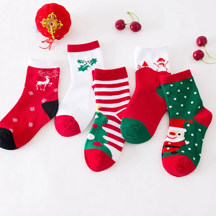 Calcetines de tubo blancos con estampado de muñeco de nieve