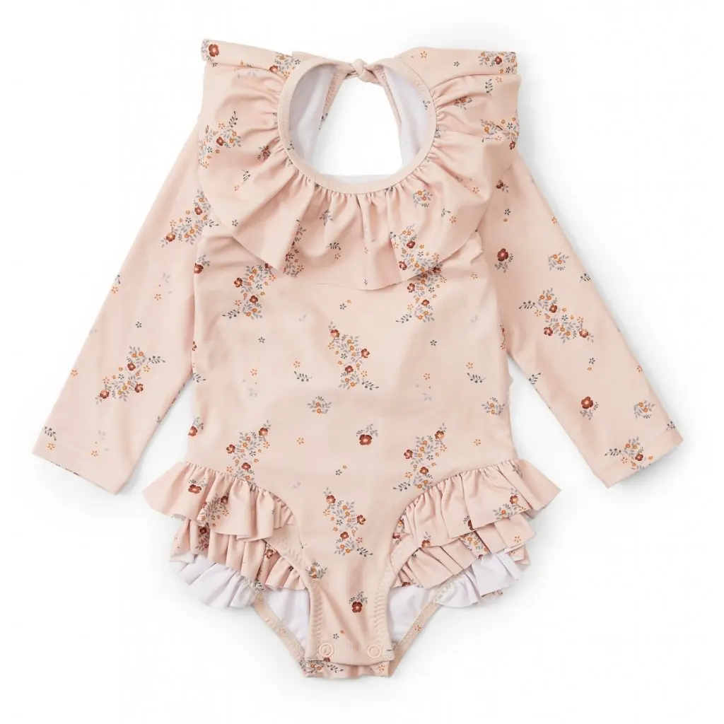 KS bañador de flores para niñas a juego, estampado alegre - imagen 3