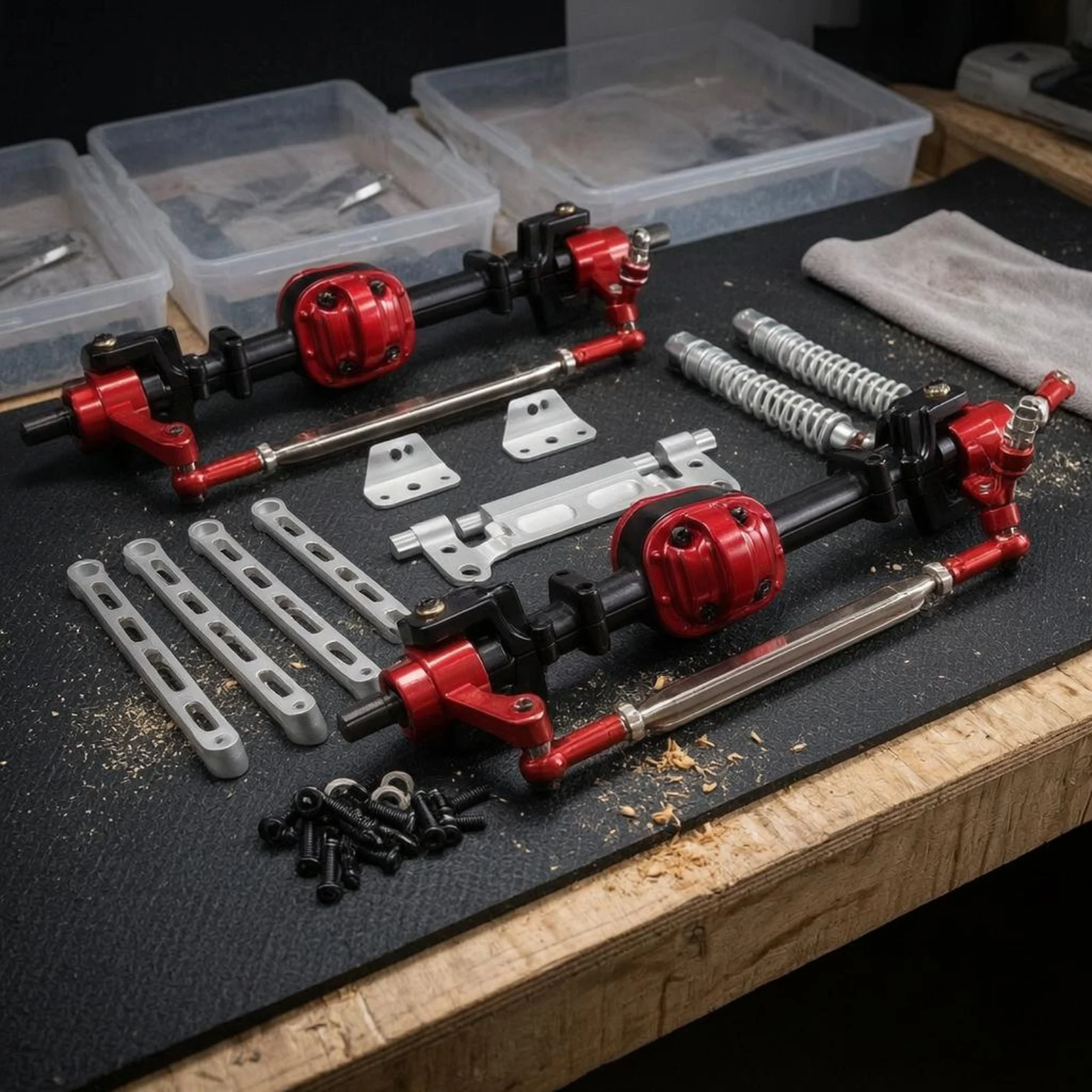 Eje CNC anodizado para dirección de coche RC - imagen 3