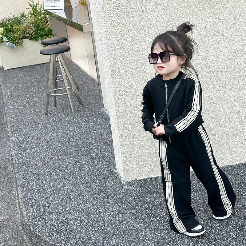 Conjunto a rayas niña: camiseta manga larga y pantalón - imagen 4