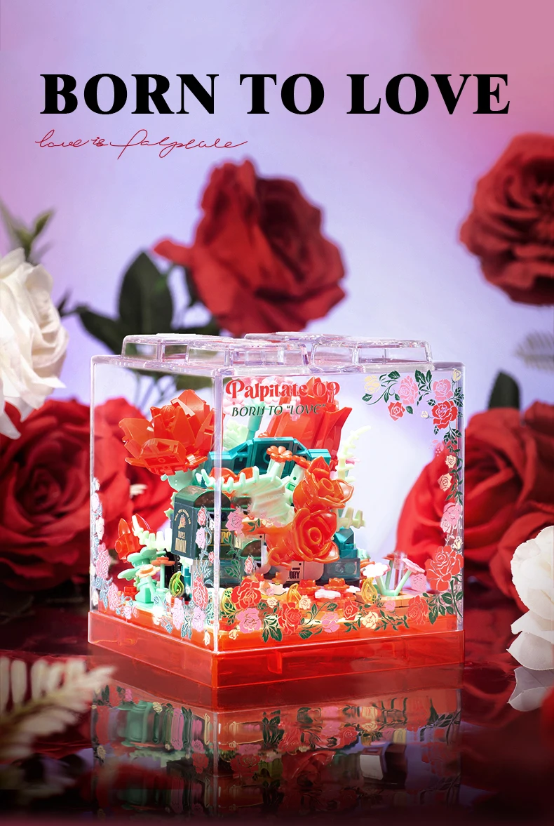 Caja protectora y diseño floral