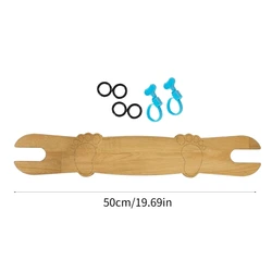 Reposapiés para silla alta de bambú natural antideslizante ajustable