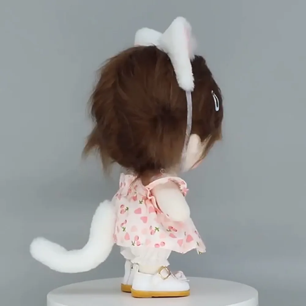 Diadema infantil con orejas de gato de peluche suave para disfraz - imagen 3