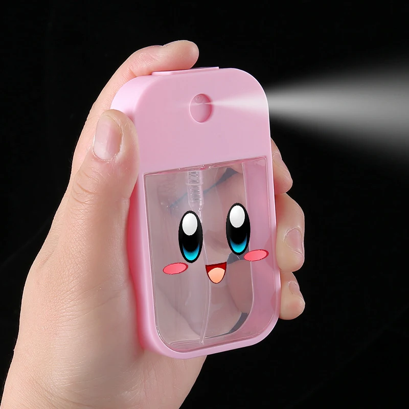 Botella portátil tipo tarjeta Kirby para viaje y desinfectante