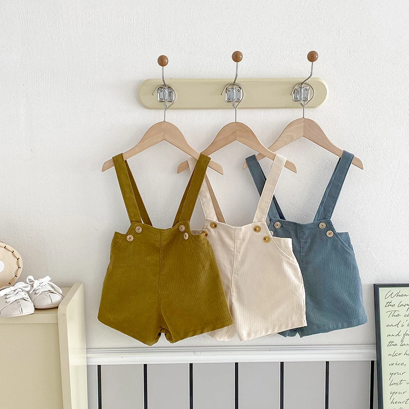 Monos vintage de pana para bebés y niños - vista frontal