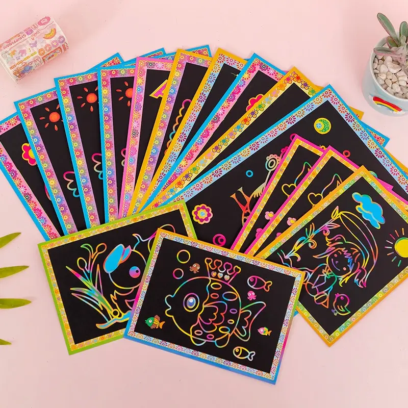 Tarjetas mágicas para rascar con pintura: juguetes educativos - imagen 5