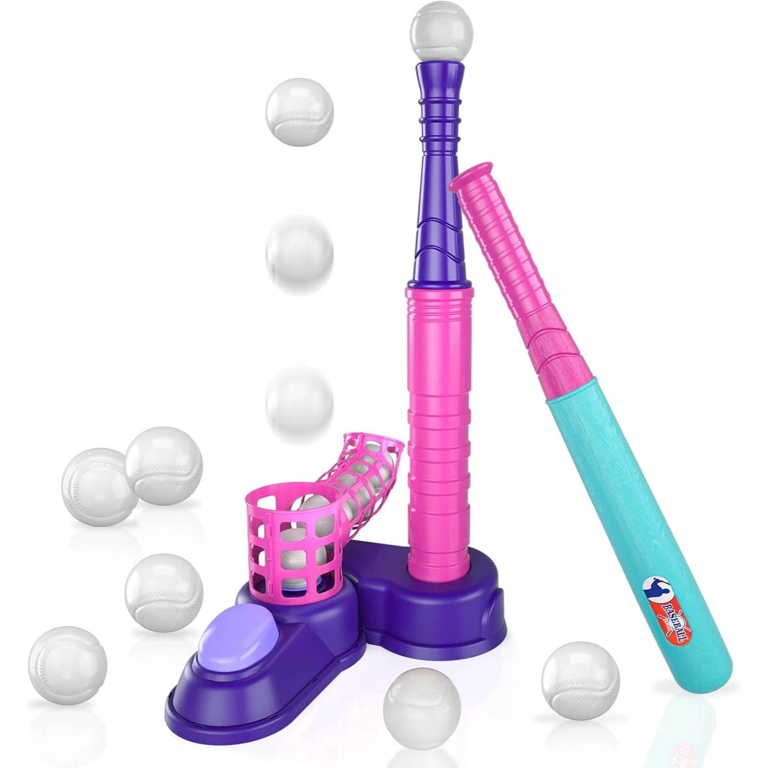 Juego de T-Ball con lanzador automático para niños pequeños - imagen 2