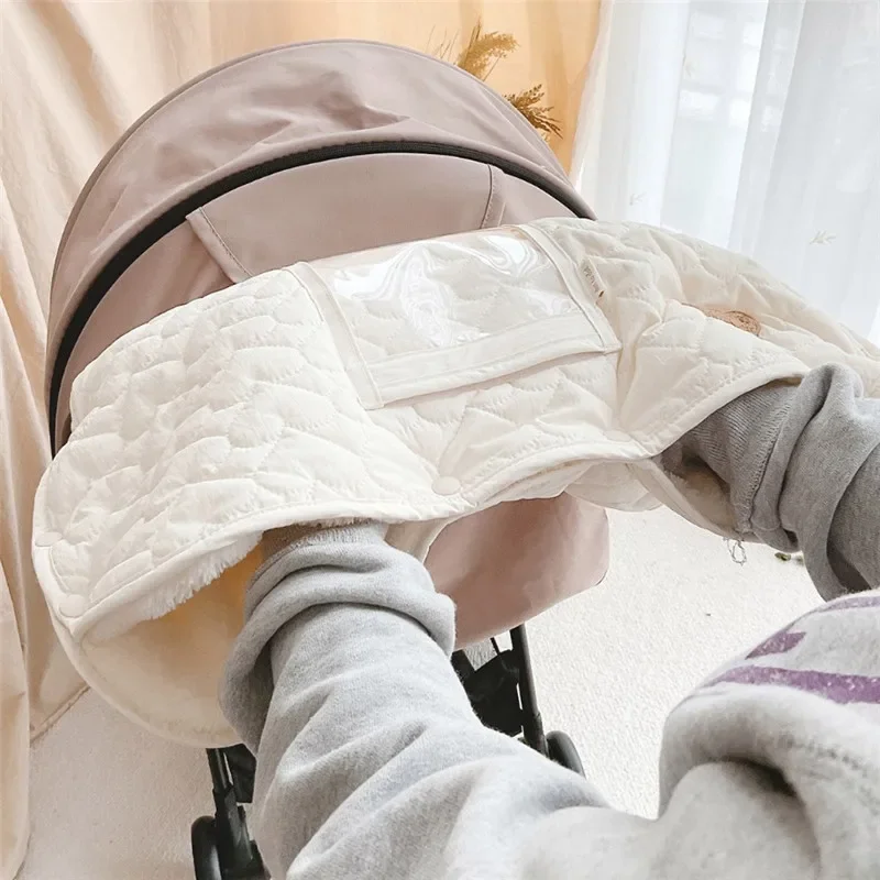 Manoplas de lana para bebé – Guantes cálidos con bolsillo de cochecito - imagen 5