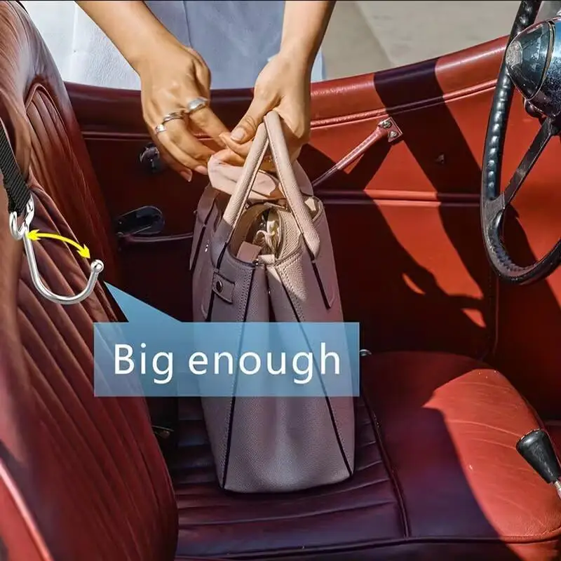 Organizador coche con gancho ajustable para reposacabezas y bolsas - imagen 3