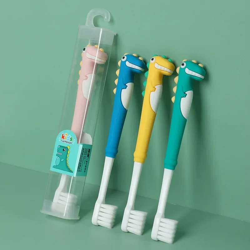 Cepillo dental infantil dinosaurio – Suave para niños 3-12 años - imagen 3