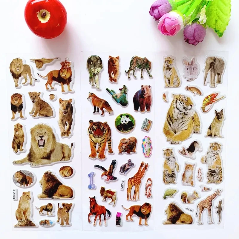 Pegatinas 3D kawaii de animales para cuadernos infantiles - imagen 5