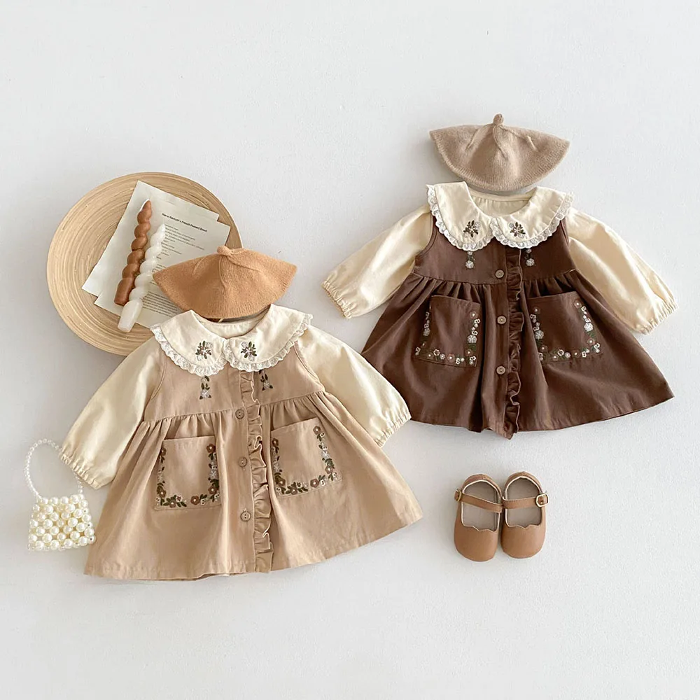 Vestido bordado con chaleco para niña - MILANCEL - imagen 4