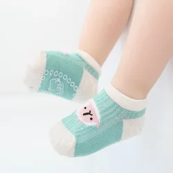 Calcetines tobilleros de algodón con goma antideslizante para niños